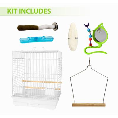 Show full view: Caitec 448S Starter Kit Bird Cage, White slide 3 of 5
