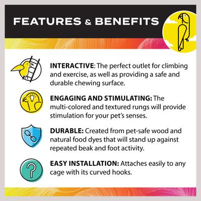 Show full view: Caitec Cockatiel Ladder, 24-in slide 5 of 10