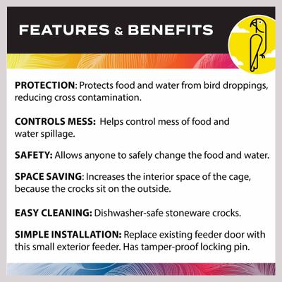 Show full view: Caitec Exterior Bird Cage Accessory, Small slide 6 of 9