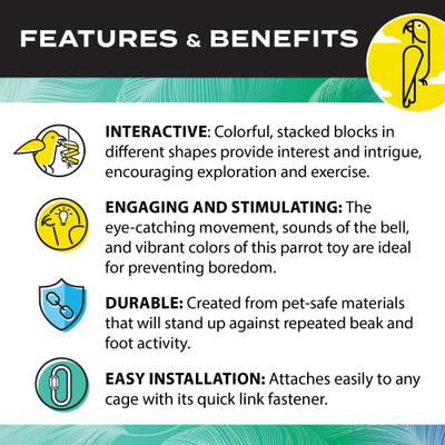 Show full view: Caitec Featherland Paradise Bamboo Log Bird Toy, X-Large slide 5 of 9