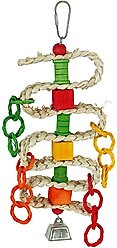 Caitec Featherland Paradise Braided Spools & Blocks Bird Toy