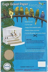 Caitec Featherland Paradise Cage Gravel Paper Bird Cage Liners, 7 count