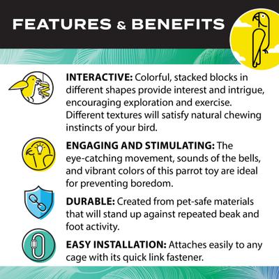 Show full view: Caitec Featherland Paradise Chewin Log Bird Toy slide 5 of 10