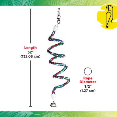 Show full view: Caitec Featherland Paradise Cotton Bungie Bird Toy, 1/2 x 52-in slide 3 of 9