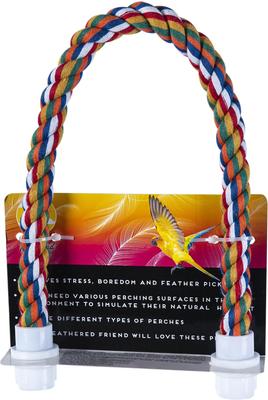 Show full view: Caitec Featherland Paradise Cotton Perch Bird Toy, 0.75 x 16-in slide 2 of 3