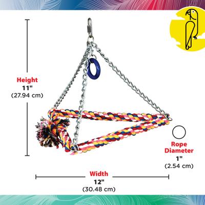 Show full view: Caitec Featherland Paradise Cotton Pyramid Swing Bird Toy, Large slide 3 of 10