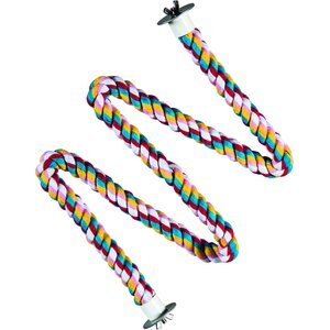 Caitec Featherland Paradise Cotton Zig Zag Perch Bird Toy, 3/4 x 50-in