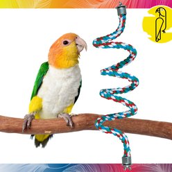 Caitec Featherland Paradise Curled Cotton Perch Bird Toy, 1/2 x 48-in slide 2 of 9
