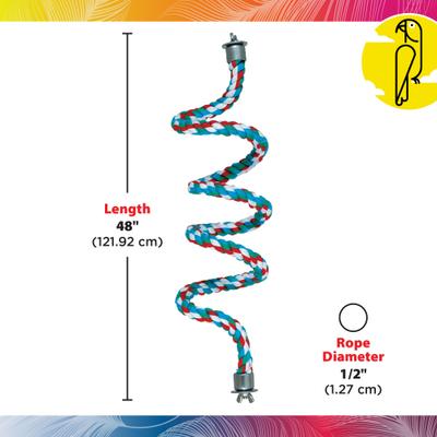 Show full view: Caitec Featherland Paradise Curled Cotton Perch Bird Toy, 1/2 x 48-in slide 3 of 9