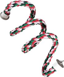 Caitec Featherland Paradise Curled Cotton Perch Bird Toy, 9/10 x 61-in