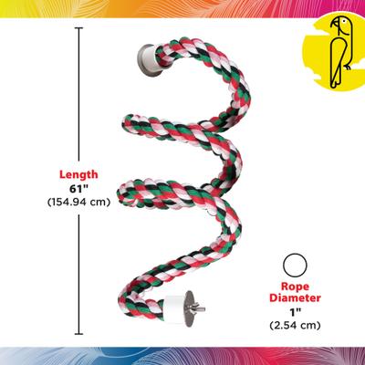 Show full view: Caitec Featherland Paradise Curled Cotton Perch Bird Toy, 9/10 x 61-in slide 3 of 9