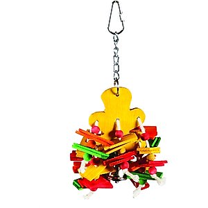 Caitec Featherland Paradise Dangly Bear Bird Toy