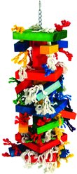 Caitec Featherland Paradise Knots N Blocks Bird Toy, Giant