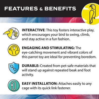 Show full view: Caitec Featherland Paradise Knots N Blocks Bird Toy slide 5 of 10