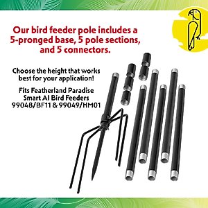 Caitec Featherland Paradise Mounting Pole with Spikes Bird Feeder