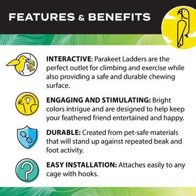 Show full view: Caitec Featherland Paradise Parakeet Ladder Bird Toy slide 5 of 10