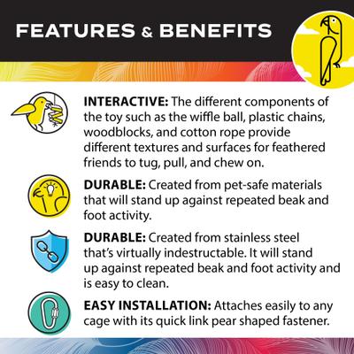 Show full view: Caitec Featherland Paradise Play N Ball Bird Toy slide 5 of 10