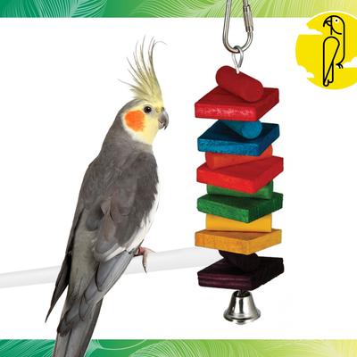 Show full view: Caitec Featherland Paradise Rainbow Stack Bird Toy, Small slide 2 of 10