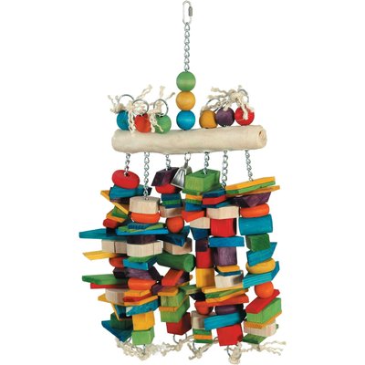 Caitec Caitec Featherland Paradise Rawhide Log Bird Toy, Large