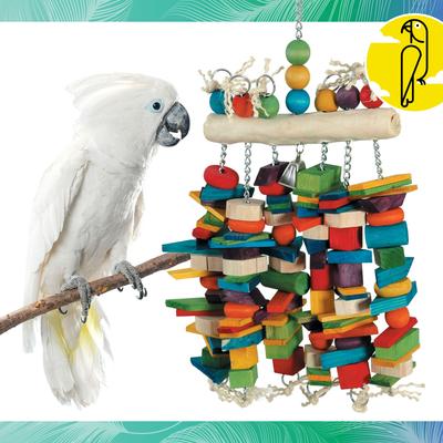 Show full view: Caitec Featherland Paradise Rawhide Log Bird Toy, Large slide 2 of 9