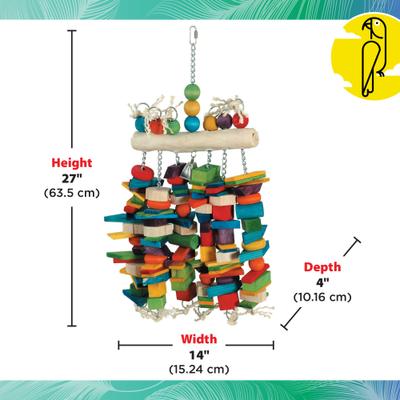 Show full view: Caitec Featherland Paradise Rawhide Log Bird Toy, Large slide 3 of 9