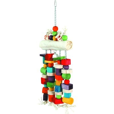 Caitec Caitec Featherland Paradise Rawhide Log Bird Toy, Medium