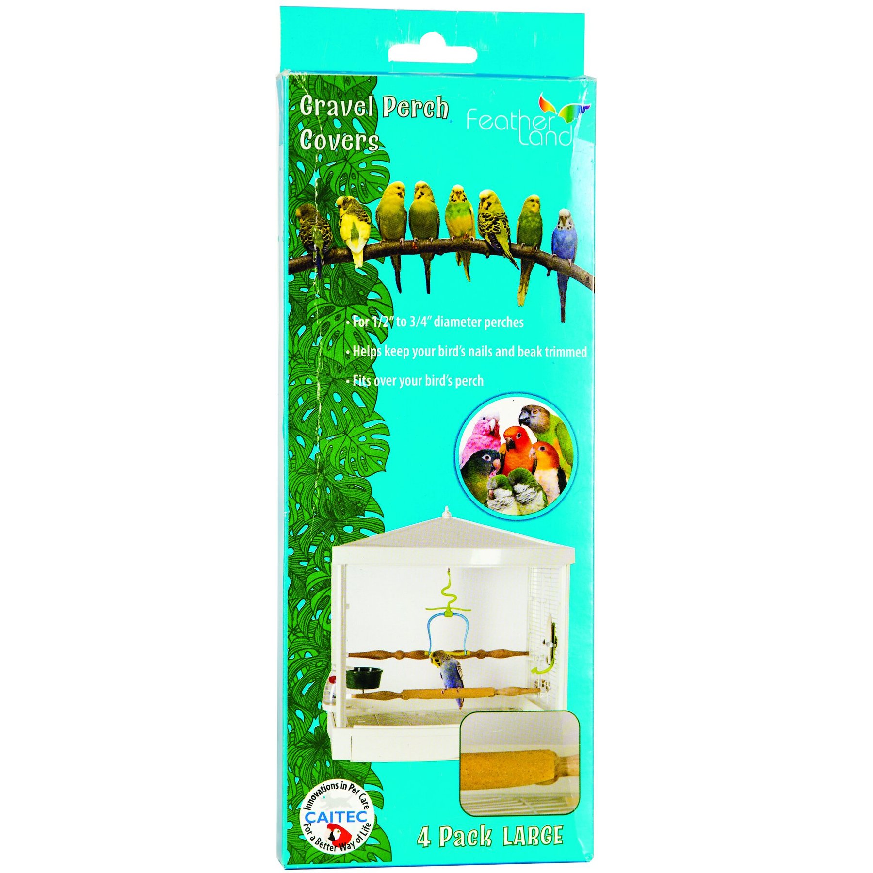 Caitec Featherland Paradise Sand Perch Cover Bird Toy, Large