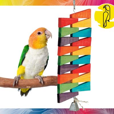Show full view: Caitec Featherland Paradise Spinning Triangles Chews Bird Toy slide 2 of 9