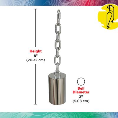 Show full view: Caitec Featherland Paradise Stainless Steel Bell Bird Toy, Large slide 3 of 10