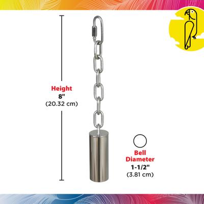 Show full view: Caitec Featherland Paradise Stainless Steel Bell Bird Toy, Medium slide 3 of 10