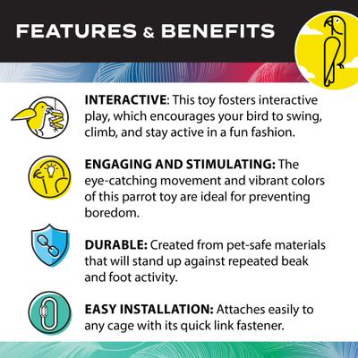 Show full view: Caitec Featherland Paradise Tinker Round Bird Toy slide 5 of 10