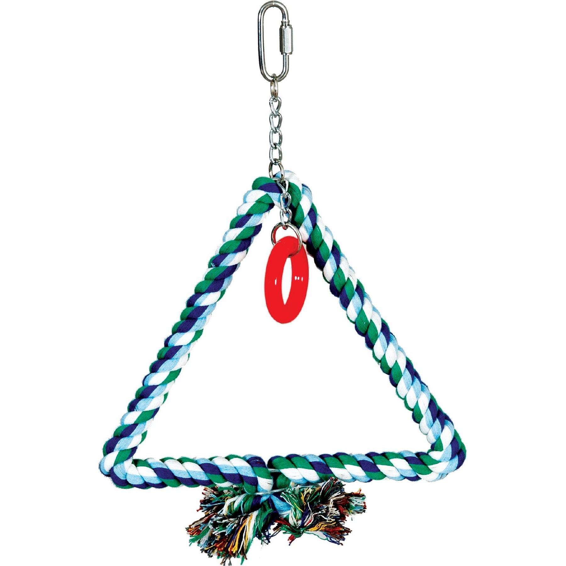 Caitec Featherland Paradise Triangle Cotton Swing Bird Toy, Medium