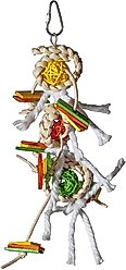 Caitec Featherland Paradise Weaved Shredder & Wicker Ball Bird Toy, Small