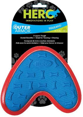 Show full view: Caitec Outer Armor Boomerang Dog Toy, Blue slide 2 of 3