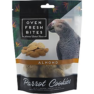 Caitec Oven Fresh Bites Baked Almond Cookies Parrot Treats, 4-oz bag