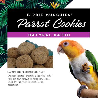 Show full view: Caitec Oven Fresh Bites Oatmeal Raisin Cookies Parrot Treats, 4-oz bag slide 4 of 6