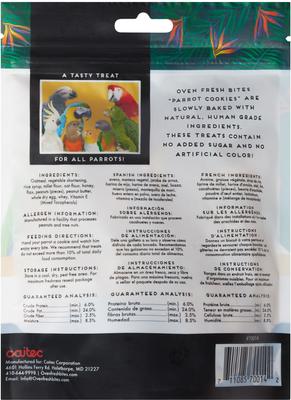 Show full view: Caitec Oven Fresh Bites Peanut Butter Cookies Parrot Treats, 4-oz bag slide 2 of 7