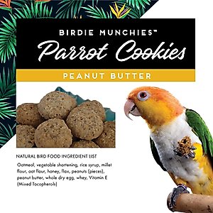 Caitec Oven Fresh Bites Peanut Butter Cookies Parrot Treats, 4-oz bag