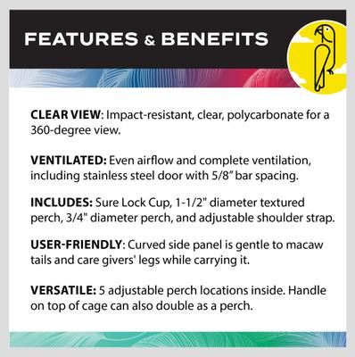 Show full view: Caitec Perch 'N Go Bird Carrier, Large slide 7 of 9