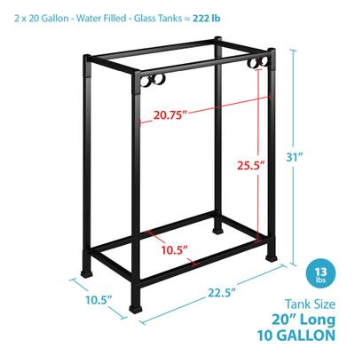 Show full view: Caitec Tank Fish Stand, Black, 10-gal, 1 slide 3 of 6