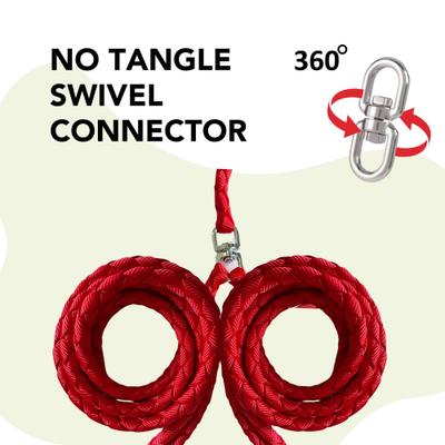 Show full view: Caldwell's Pet Supply Co. Original Dual Leash, Red slide 3 of 11