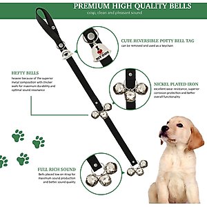 Caldwell's Pet Supply Co. Potty Bells Original Dog Doorbell, Black
