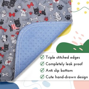 Caldwell's Pet Supply Co. Potty Pads Washable Dog Training & Pee Pads, Variety Pack, 34 x 36-in, 2 count