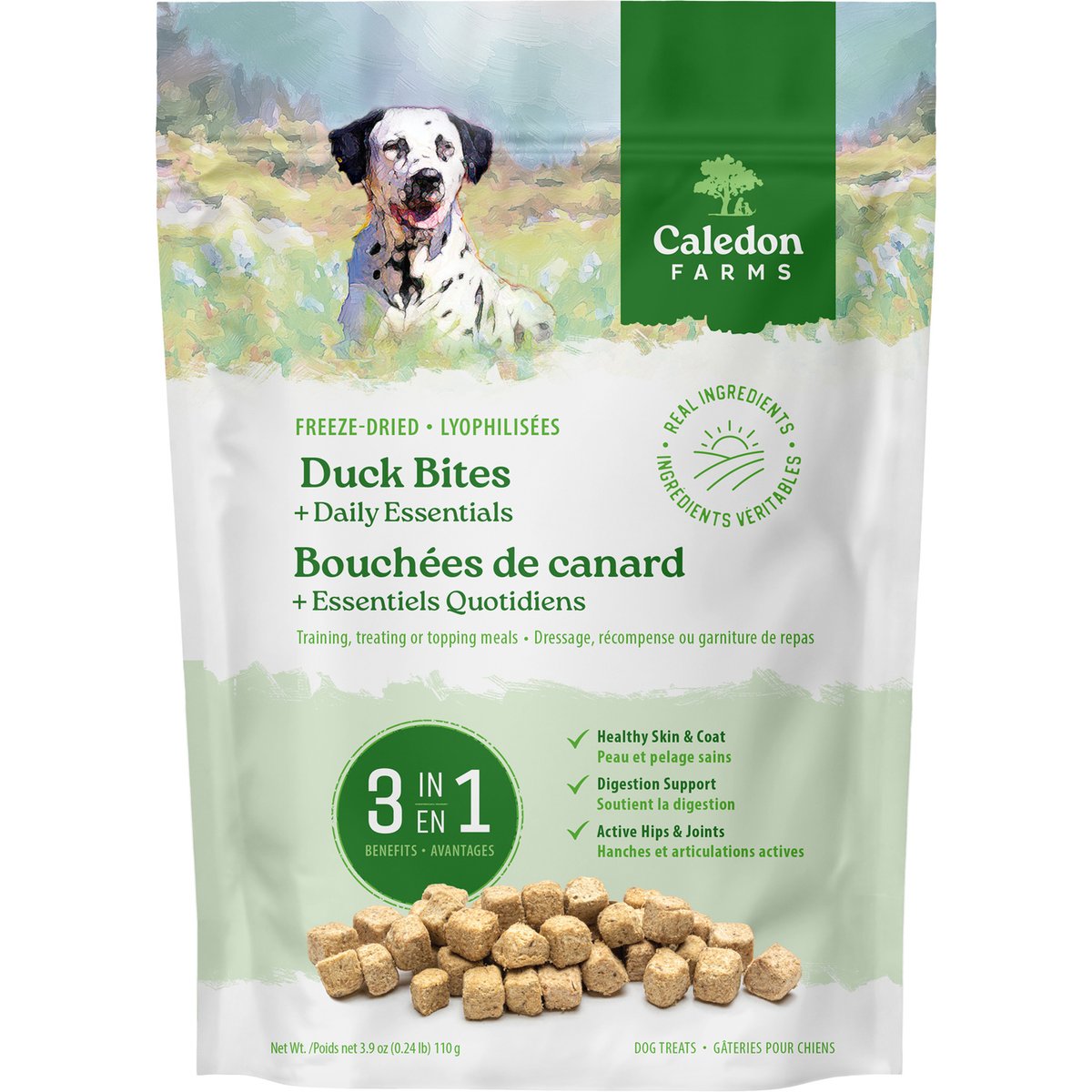 Caledon Farms Duck Bites Plus Freeze-Dried Dog Treats, 3.9-oz bag