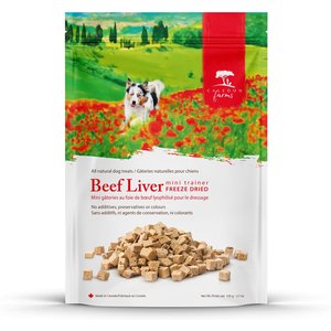 Caledon Farms Mini Trainers Beef Liver Freeze-Dried Dog Treats, 3.7-oz bag
