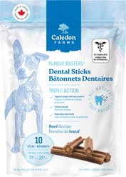Caledon Farms Plaque Busters Beef Dental Dog Treats, 10 count