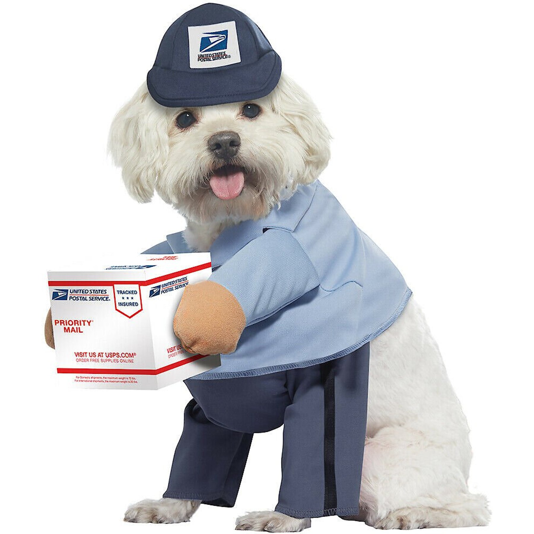 USPS Delivery Driver Dog Costume California Costumes , Medium
