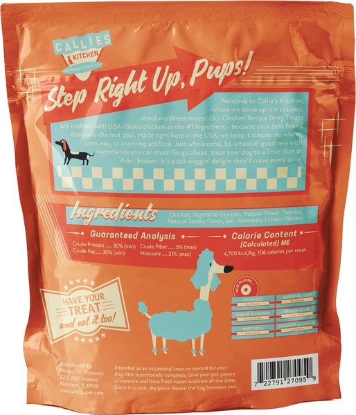 Callie's Kitchen Chicken Recipe Chicken Tenders Jerky Dog Treats, 1-lb bag