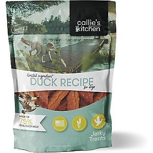 Callie's Kitchen Gourmet Duck Recipe Grain-Free Jerky Dog Treats, 40-oz bag