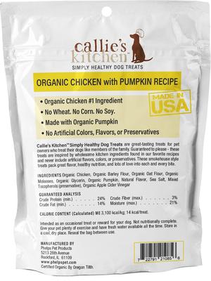 Show full view: Callie's Kitchen Organic Chicken & Pumpkin Recipe Dog Treats, 4-oz bag slide 3 of 5
